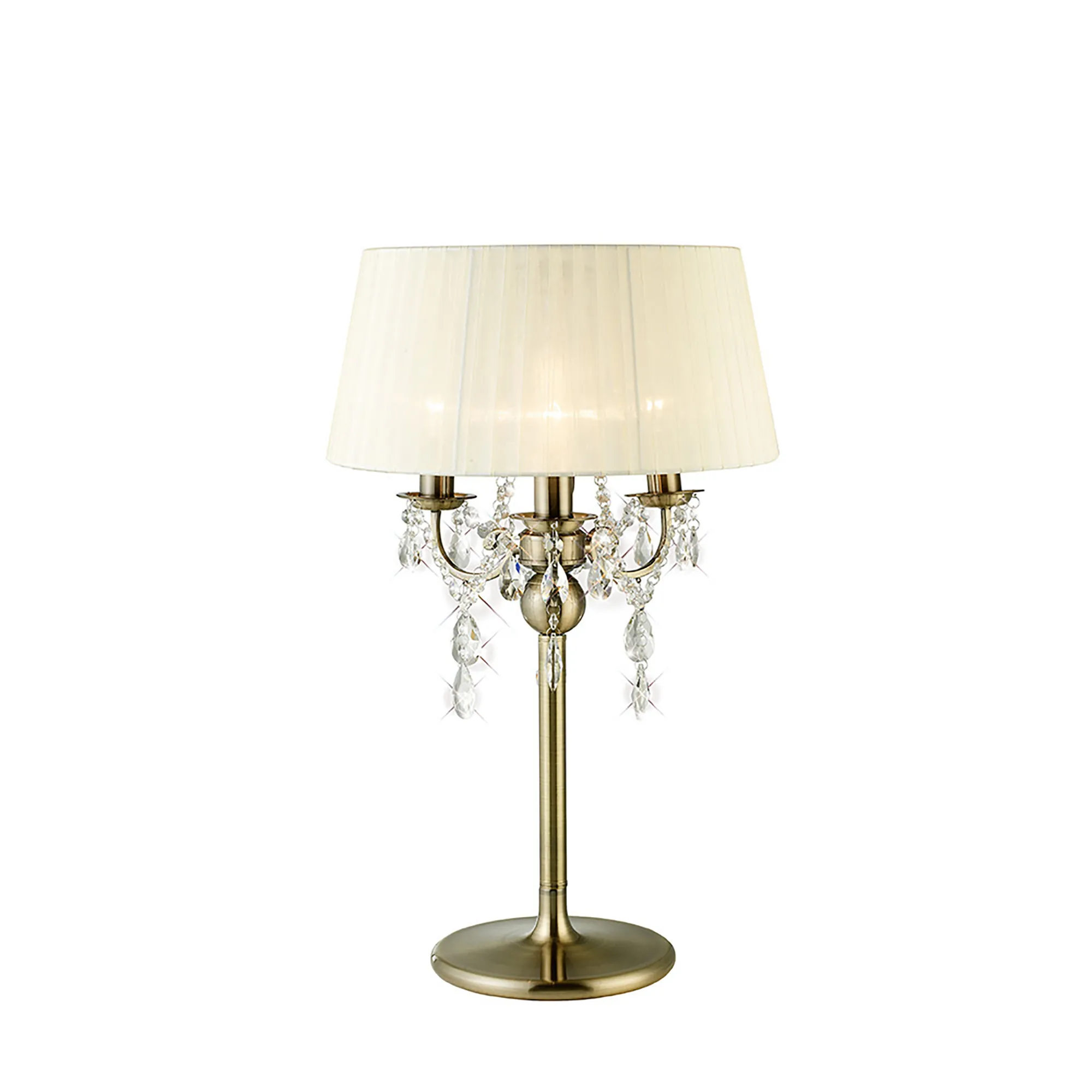 IL30065/CR  Olivia Crystal 61cm 3 Light Table Lamp